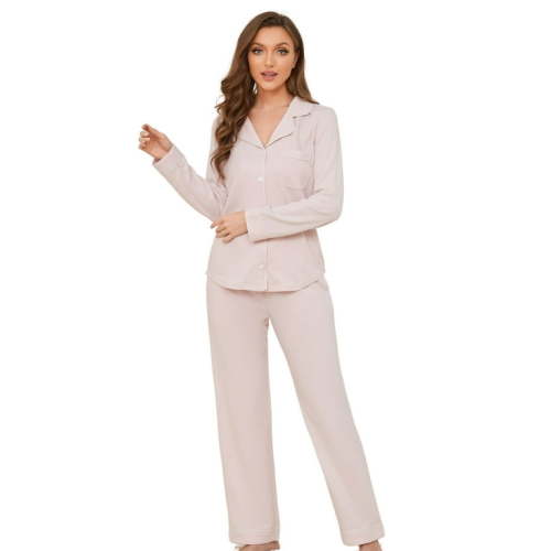 HEARTNICE Womens Button Down Pajama Sets, Loungewear Ultra Soft 2 Piece Pjs Sets,(Pink Mel.XL)