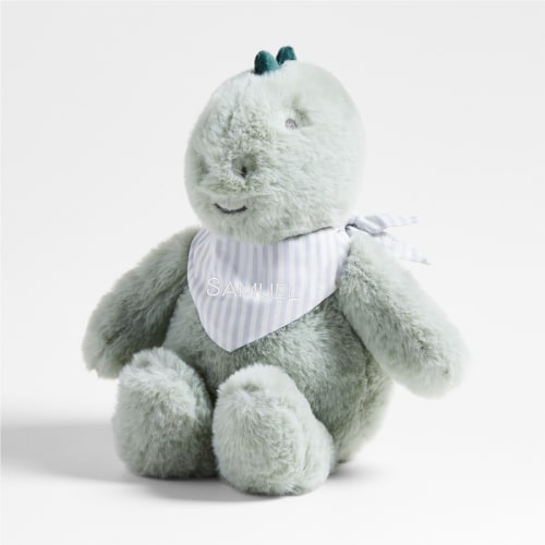 Personalized Crate Cuddlies Small Green Dinosaur Kids Stuffed Animal
