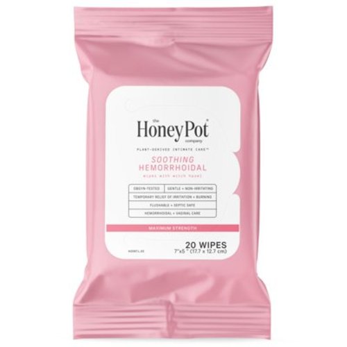 The Honey Pot Company, Soothing Witch Hazel Hemorrhoidal Wipes, 20 count