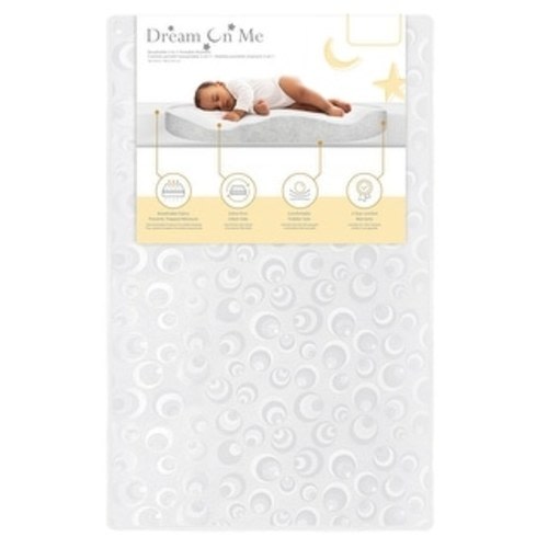 Dream On Me 2-in-1 Breathable Two-Sided 3" Portable Mini Crib Mattress