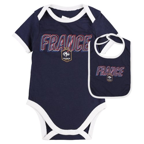France Body & Bib Set - Navy - Baby