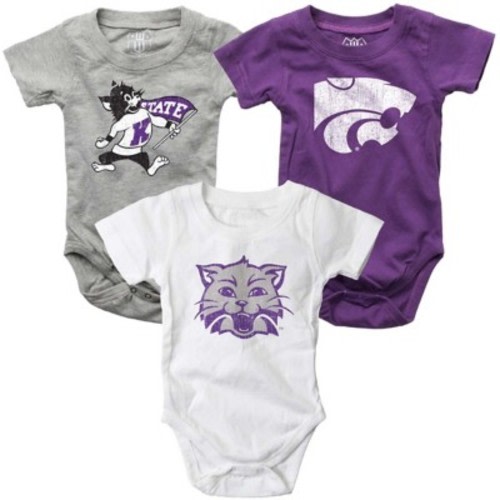 Wes and Willy Baby Kansas State Wildcats Hooper Onesie 3 Pack | SCHEELS.com