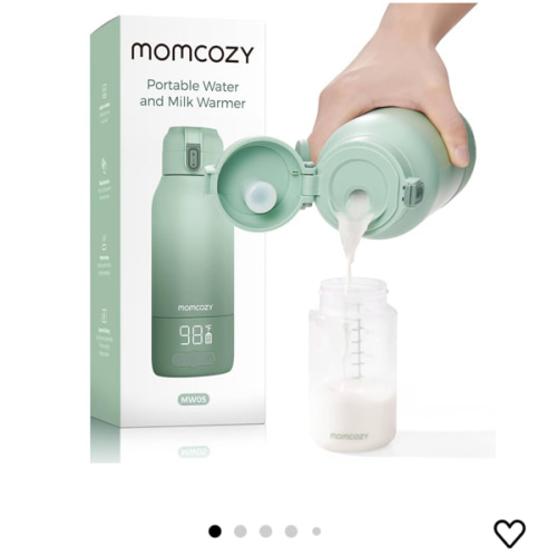 Momcozy Portable Milk Warmer for Travel – Dual Heating Modes for Breast Milk & Water, Portable Bottle Warmer with Fast Heating & Long Battery Life, 17 Ounces Large Capacity to Meet Your All-Day Needs