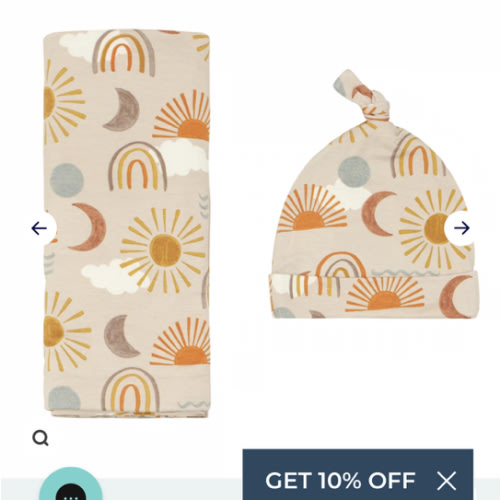 Desert Sunrise Swaddle & Hat Set - Little Sleepies