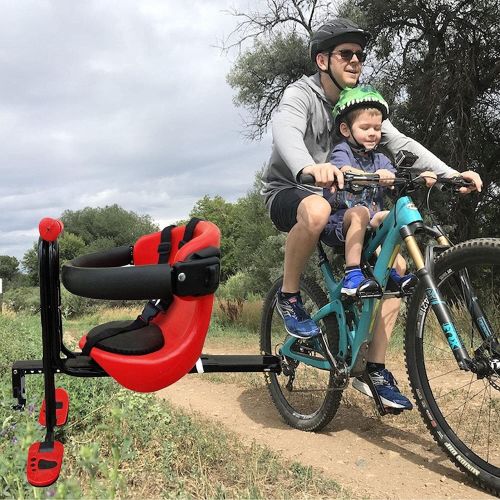 Kids Bike seat for Toddler Baby Bike Seat Front Mount w/Safety Belt & Handrail