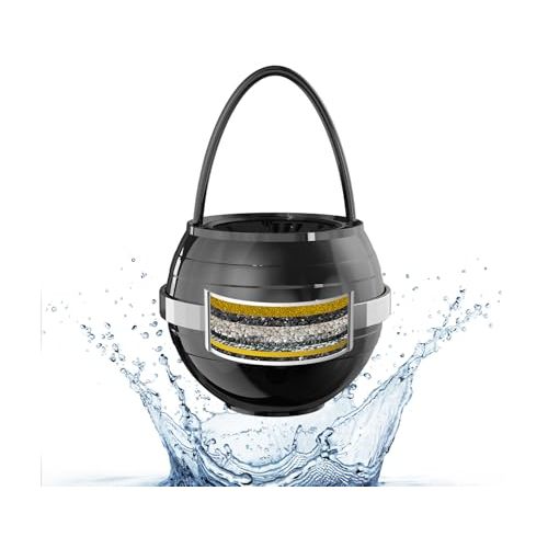 Bathtub Water Filter for Tub with Overflow,2,500 Gallons of Filtration,8 Stages Bath Filter,Remove contaminants,Chlorineand Fluoride,Hardwater Softener,BPA Free(Upgrade Version),Black