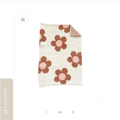 Plush Mini Blanket - Caramel Daisy