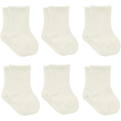 bistyle Baby Grip Ankle Socks 6 Pairs | Newborn Infant Toddlers Socks Organic Cotton | Kids Boys Girls Ankle Socks