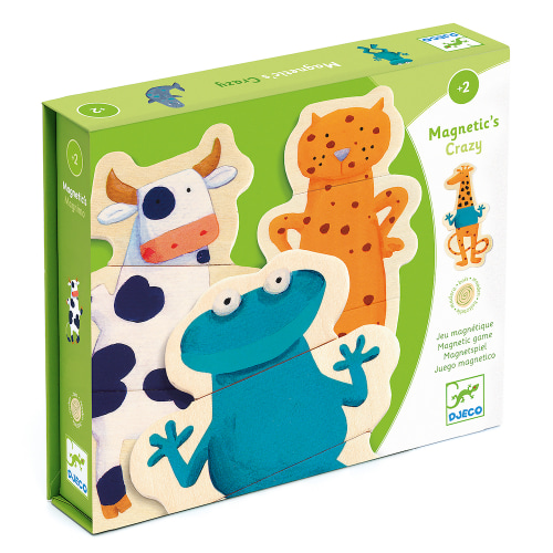 Crazy Animal Mix & Match Wooden Magnets made from FSC® Certified Wood