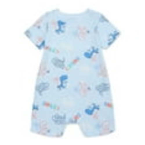 Garanimals Baby Boy Short Sleeve Slub Jersey Print Romper, Sizes 0-24 Months