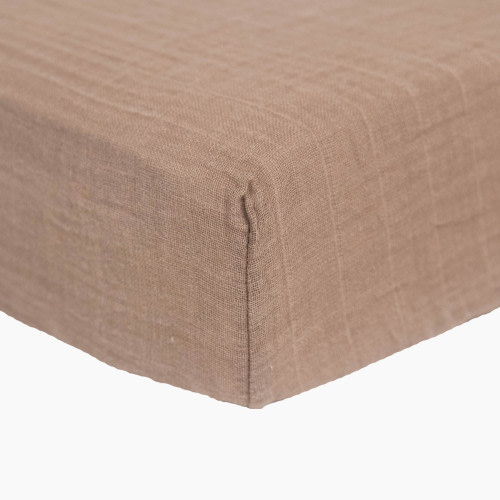 Little Unicorn Organic Cotton Muslin Crib Sheet - Driftwood, Large