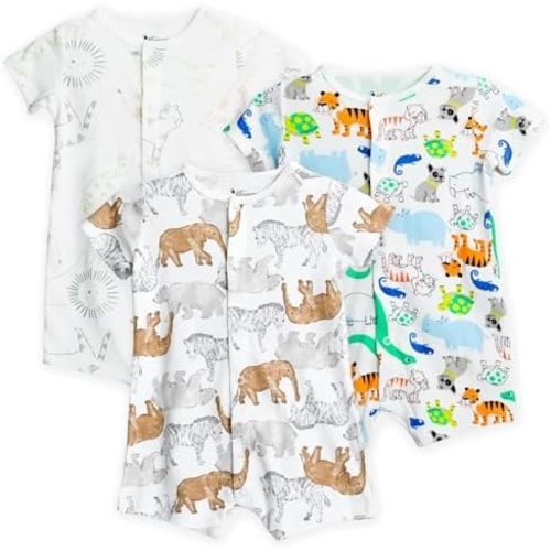 Baby Infant Boys Short Sleeve Rompers Jumpsuits Cotton Summer Clothes for Toddler