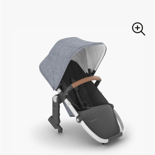 RumbleSeat V2+ Gregory - Blue Mélange | Silver Frame | Saddle Leather - Gregory - UPPAbaby