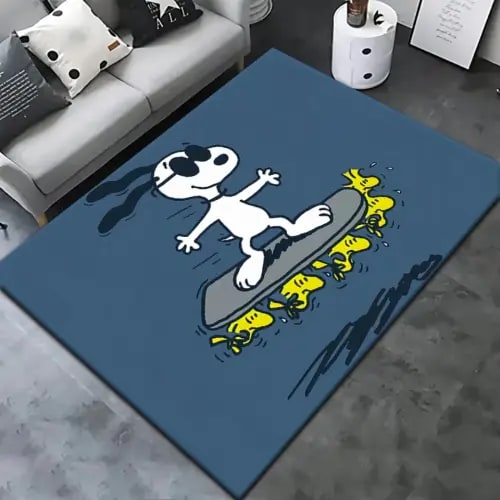 Snoopy Cartoon Rugs, Living Room Decor XS: 90*110cm sold by Chikelu | SKU 1214642367 | Printerval