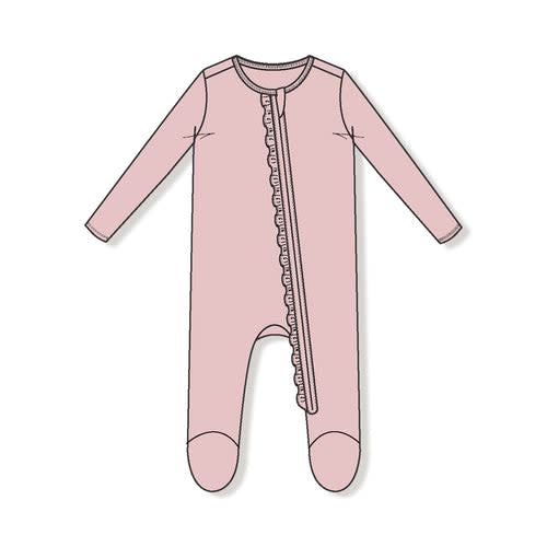 2 Way Ruffle Zipper Footie – Angel Dear
