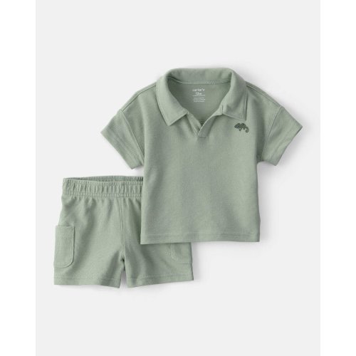 Baby Boy 2-Piece Top & Short Set - Green | Carter's