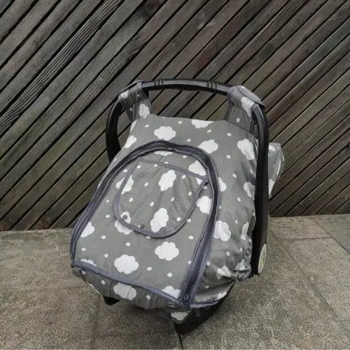 DODO NICI Infant Car Seat Cover-Breathable & Cozy Canopy For Infant Carriers Machine Washable With Dotted Minky | SHEIN USA