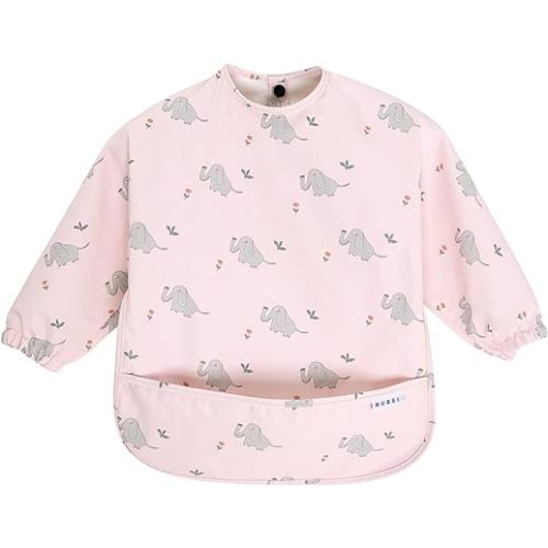 Mess proof baby feeding bibs, Smock bibs for baby, Waterproof bibs, Long sleeve baby bib for eating, Toddler smock bib