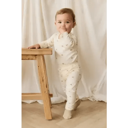 Organic Cotton Everyday Legging - Forest Night Acorns – Jamie Kay USA