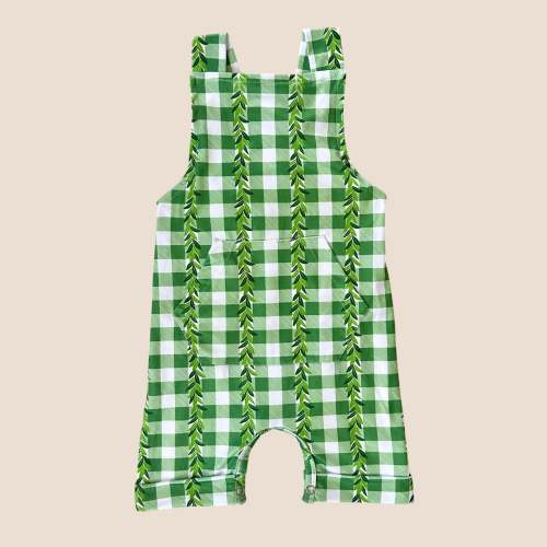 Maile Lei Gingham Overalls