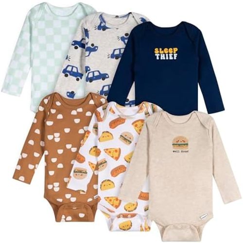 Onesies Brand unisex-baby 6-pack Long Sleeve Bodysuits