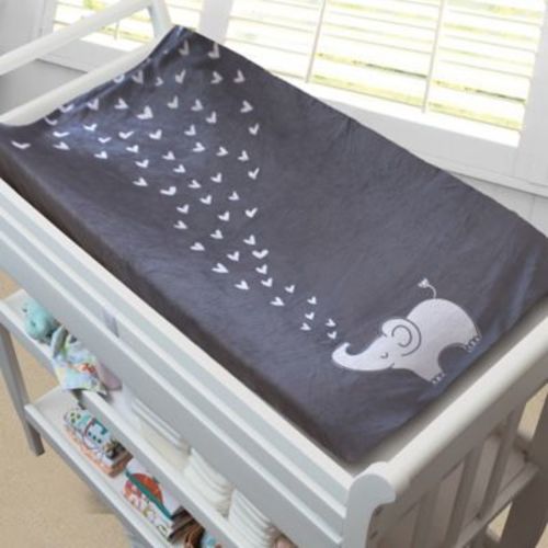 Boppy® Elephant Kisses Changing Pad Cover in Grey