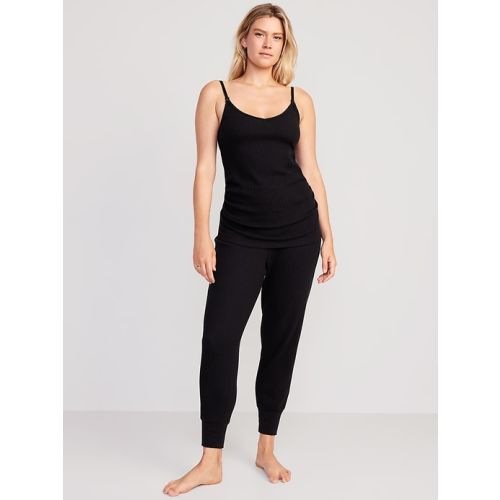Maternity Waffle-Knit Lounge Cami Top and Pants Set