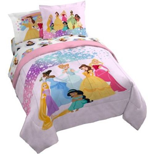 Sunny Side Up Disney Princess Rainbow Stars Bed Set with Sham