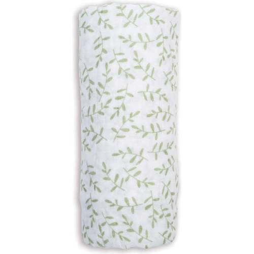 Muslin Swaddle Blanket, Greenery - Lulujo | Maisonette
