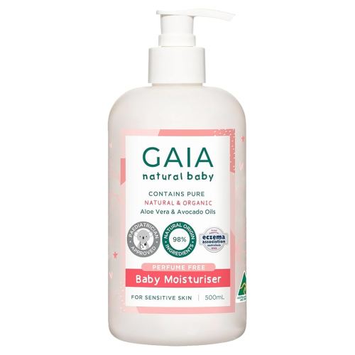 GAIA Natural Baby Moisturiser | 100% Natural Origin | Sensitive Skin formula | organic Avocado Oil | organic Shea Butter | Petrochemical Free | Perfume Free | Paraben Free | Australian Made | 500mL : Amazon.com.au: Baby