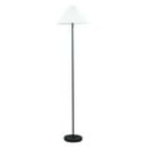 Mainstays 64" Contemporary Matte Black Metal Floor Lamp, with Pleated White Lampshade
