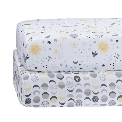 Celestial 2-Pack Fitted Crib Sheet Set