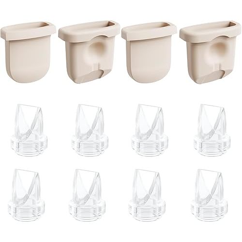 12pcs Breast Pump Parts, 8pcs Duckbill Valves and 4pcs Silicone Diaphragm Compatible with eufy S1 Pro/S1/E10/E20 Wearable Breast Pump, Replace for eufy Pump Parts, Not Original Parts