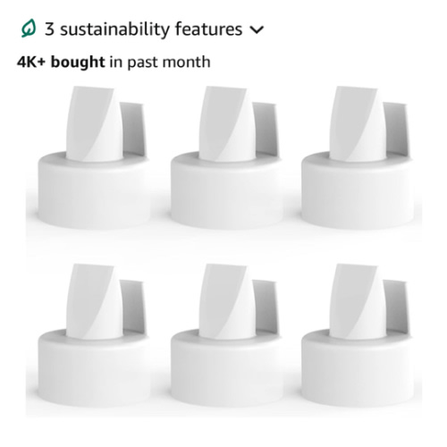 [6-Count] Papablic Duckbill Valves for Spectra and Medela, Replaceable Duckbill Valves for Spectra S1 Spectra S2 valves and Medela Pump in Style, BPA/DEHP Free White