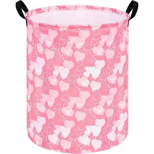 Round Laundry Hamper Storage Basket Laundry Organizer Hamper Storage Bins Clothes and Toys Box Nursery Hamper Gift Basket For Kids with Handles