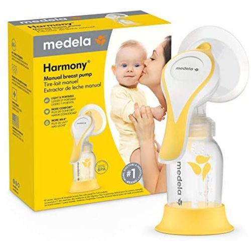 New Medela Harmony Manual Breast Pump, Single Hand Breastpump with Flex Breast Shields for More Comfort and Expressing More Milk
