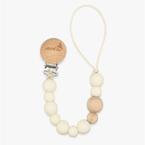 Ninni Co. Marshmallow Cream Pacifier Clip