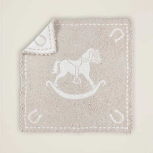 Barefoot Dreams® Receiving Blanket, Stone/ White Circle