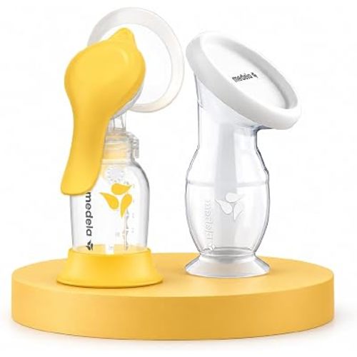 Medela Harmony Manual Breast Pump & Silicone Milk Collector Set, On-the-Go
