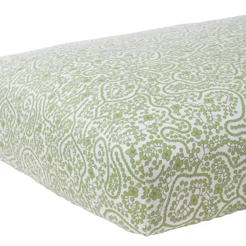 Shelby Green Crib Sheet