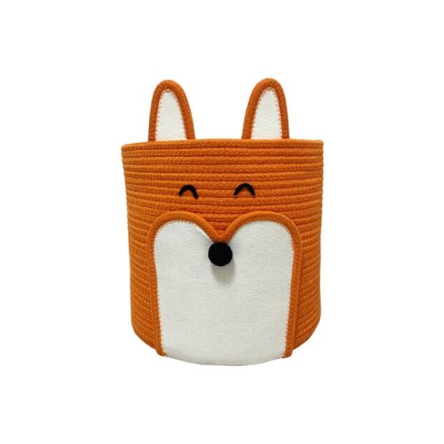 12&quot; Orange Fox Soft Woven Basket by Place &amp; Time