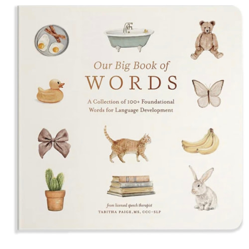 Our Big Book of First Words: A Collection of 100+ Foundational Words for Language Development (Tabitha Paige Children's Book Series)