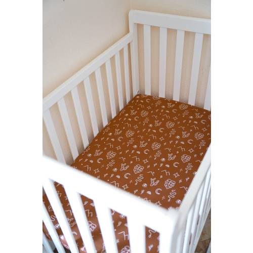 Rust Mojave Desert Crib Sheet / Nature / Nursery Bedding / Cactus / Nursery Decor / Nursery Crib Sheet / Gender Neutral / Boho / Snake