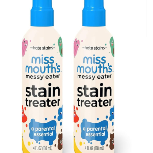 Miss Mouth's Messy Eater Stain Treater Spray - 4oz 2 Pack Stain Remover - Newborn & Baby Essentials - No Dry Cleaning Food, Grease, Coffee Off Laundry, Underwear, Fabric