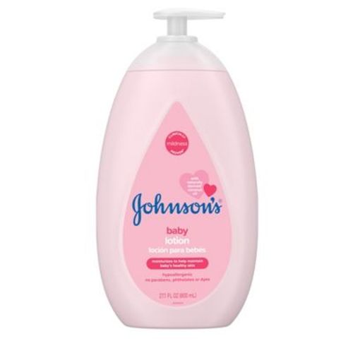 Johnson's Moisturizing Mild Pink Baby Body Lotion, Coconut Oil For Delicate Skin, Hypoallergenic - 27.1 Fl Oz