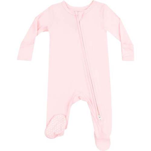 2 Way Zipper Footie, Solid Tickled Pink - Angel Dear | Maisonette