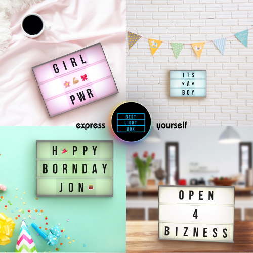 auraLED Colorbox LED Marquee - Multi-Color Light-up Marquee Box with Remote, Alphabet, Symbols