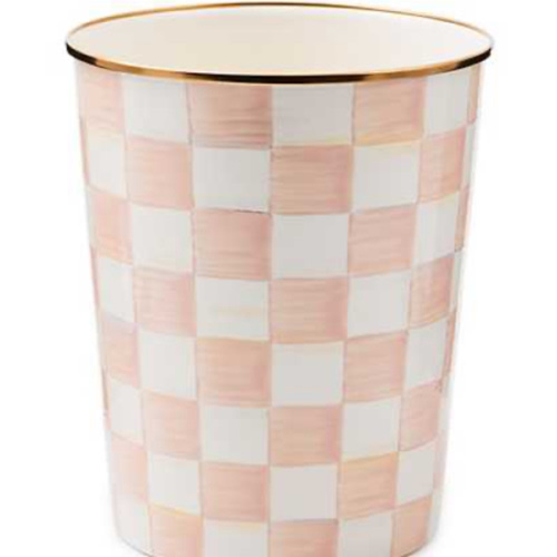 MacKenzie-Childs | Rosy Check Waste Bin