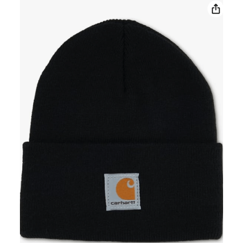 Carhartt Unisex Baby Knit Beanie Cuff Hat, Black (Toddler),One Size