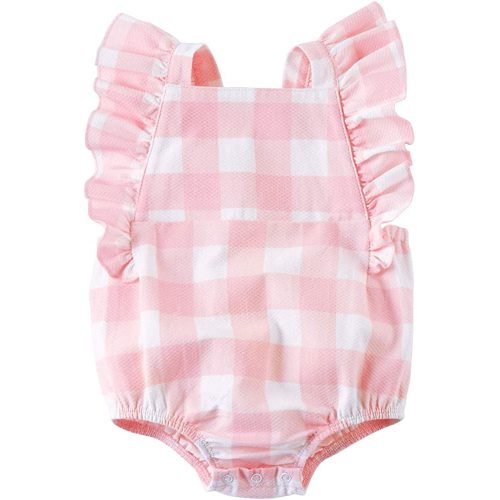 Mud Pie Baby Girls' Gingham Ruffle Sunsuit